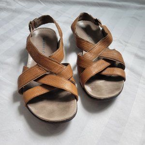 Merrell Leather Slingback Comfort Sandals 9 Tan